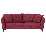 BIGSOFA in Chenille Bordeaux  - Bordeaux/Schwarz, KONVENTIONELL, Textil/Metall (215/70/98cm) - Carryhome