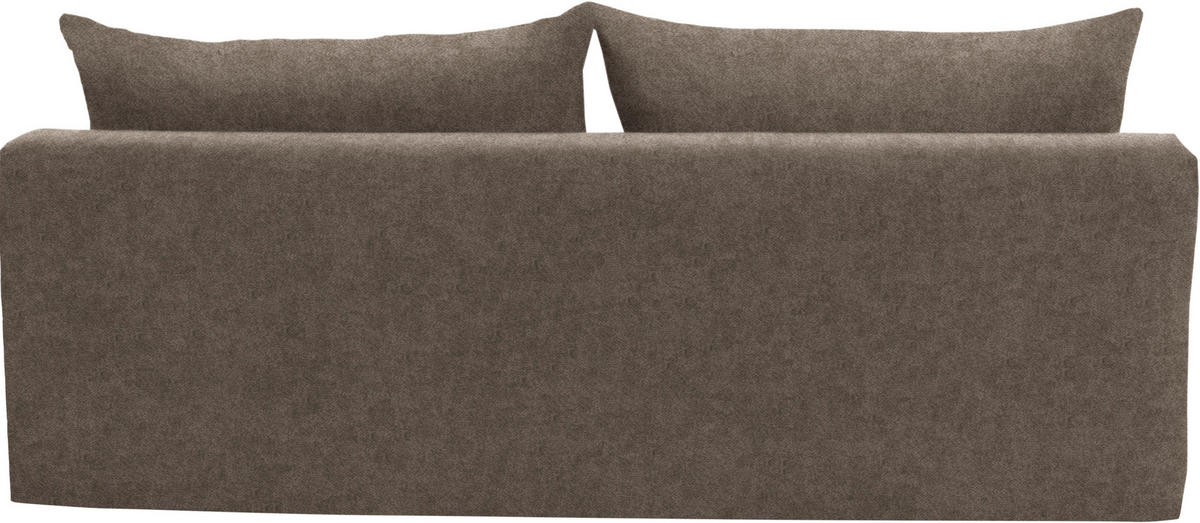 SCHLAFSOFA in Velours Braun  - Schwarz/Braun, Design, Holz/Textil (213/89/105cm) - Novel