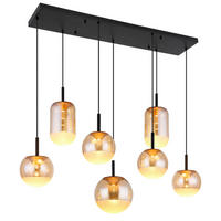VISEČA LED-SVETILKA  SEVERIN  2271 lm 3000 K 230 V  - črna/oranžna, Konvencionalno, kovina/umetna masa (136/41/130cm)