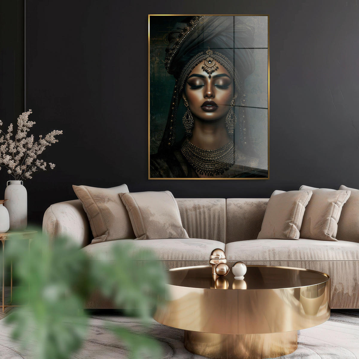 GLASBILD 80/120 cm  - Multicolor, Basics, Glas/Holz (80/120cm)