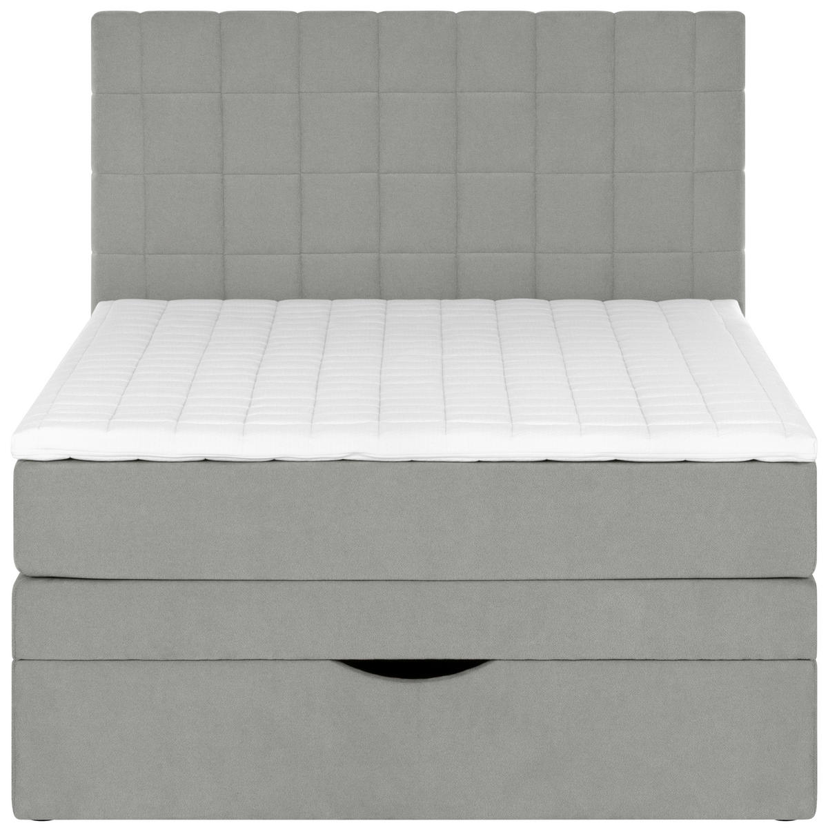 BOXSPRINGBETT 140/200 cm,  in Grau  - Schwarz/Grau, Design, Kunststoff/Textil (140/200cm) - Welnova