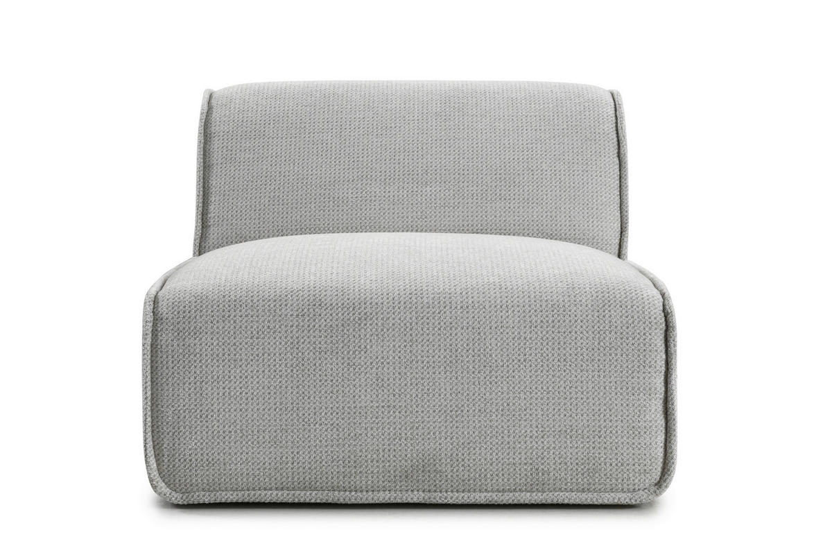 WOHNLANDSCHAFT Flachgewebe Naturfarben  - Schwarz/Naturfarben, Design, Kunststoff/Textil (165/368/211cm) - Lomoco