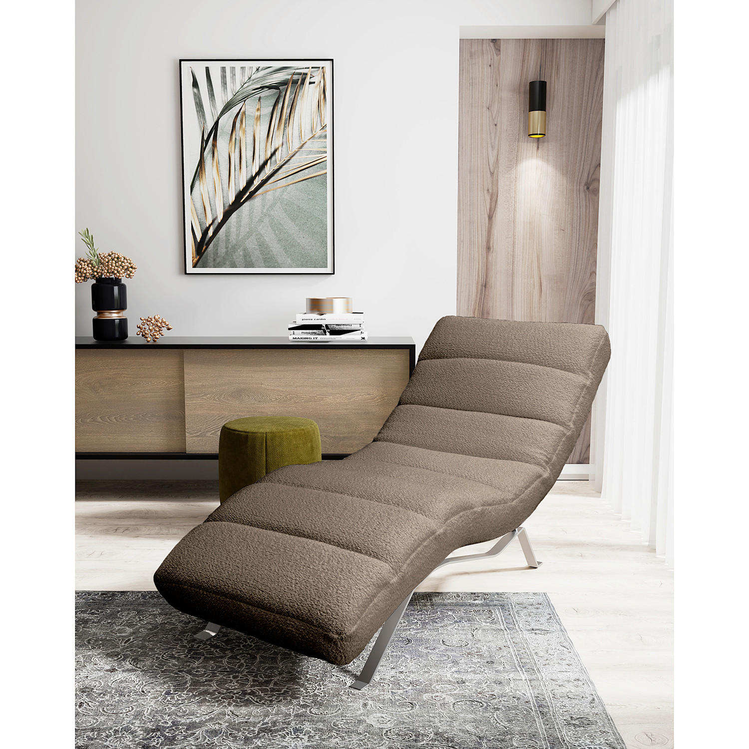 Livetastic Relaxliege Swing Braun 65x65-95x171 cm