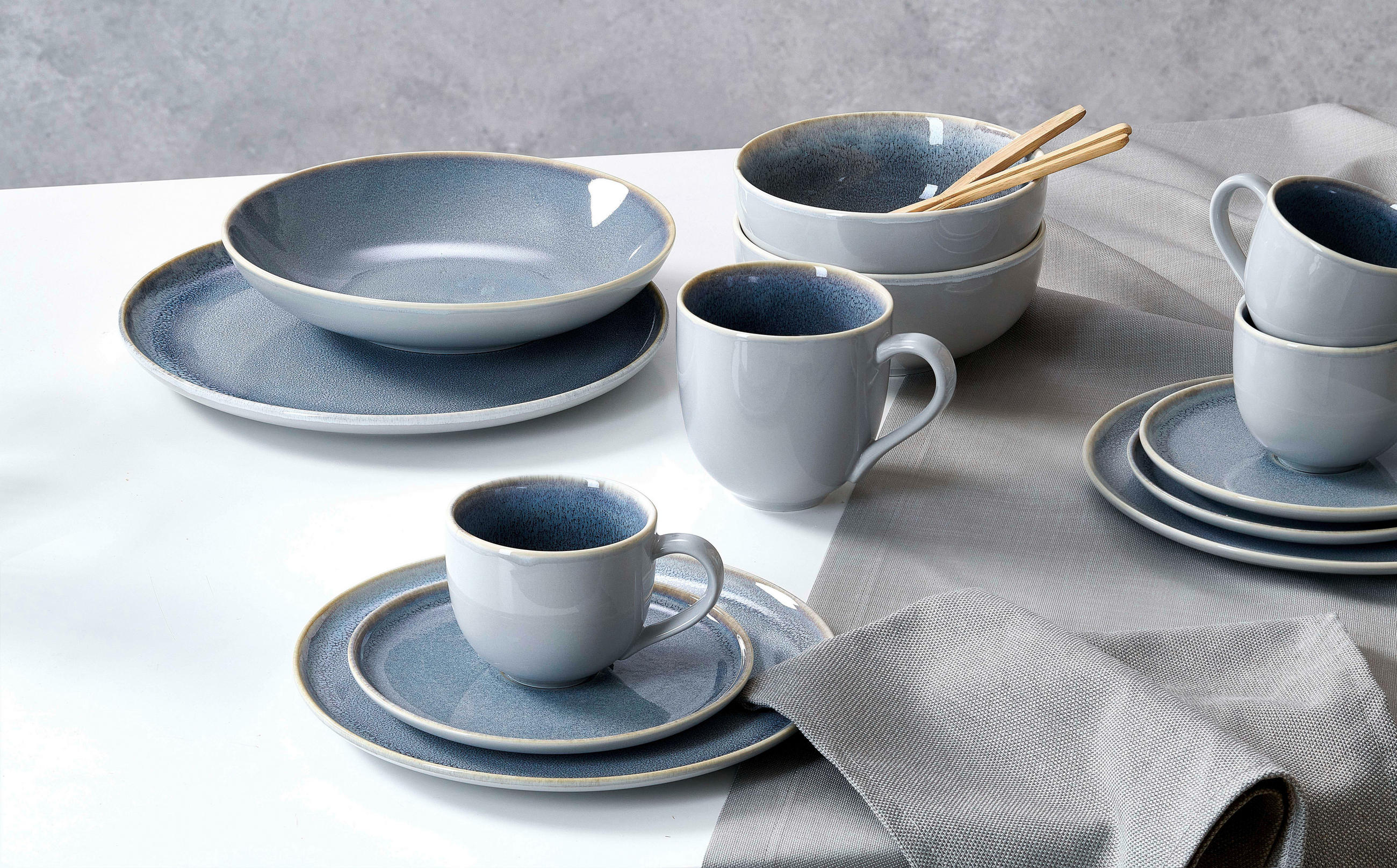 SCHALE Skagen Stone   - Blau/Grau, Basics, Keramik (15/15/7cm) - Ritzenhoff Breker