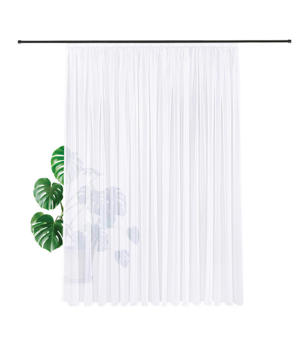FERTIGSTORE  transparent  300/245 cm   - Weiß, Basics, Textil (300/245cm)