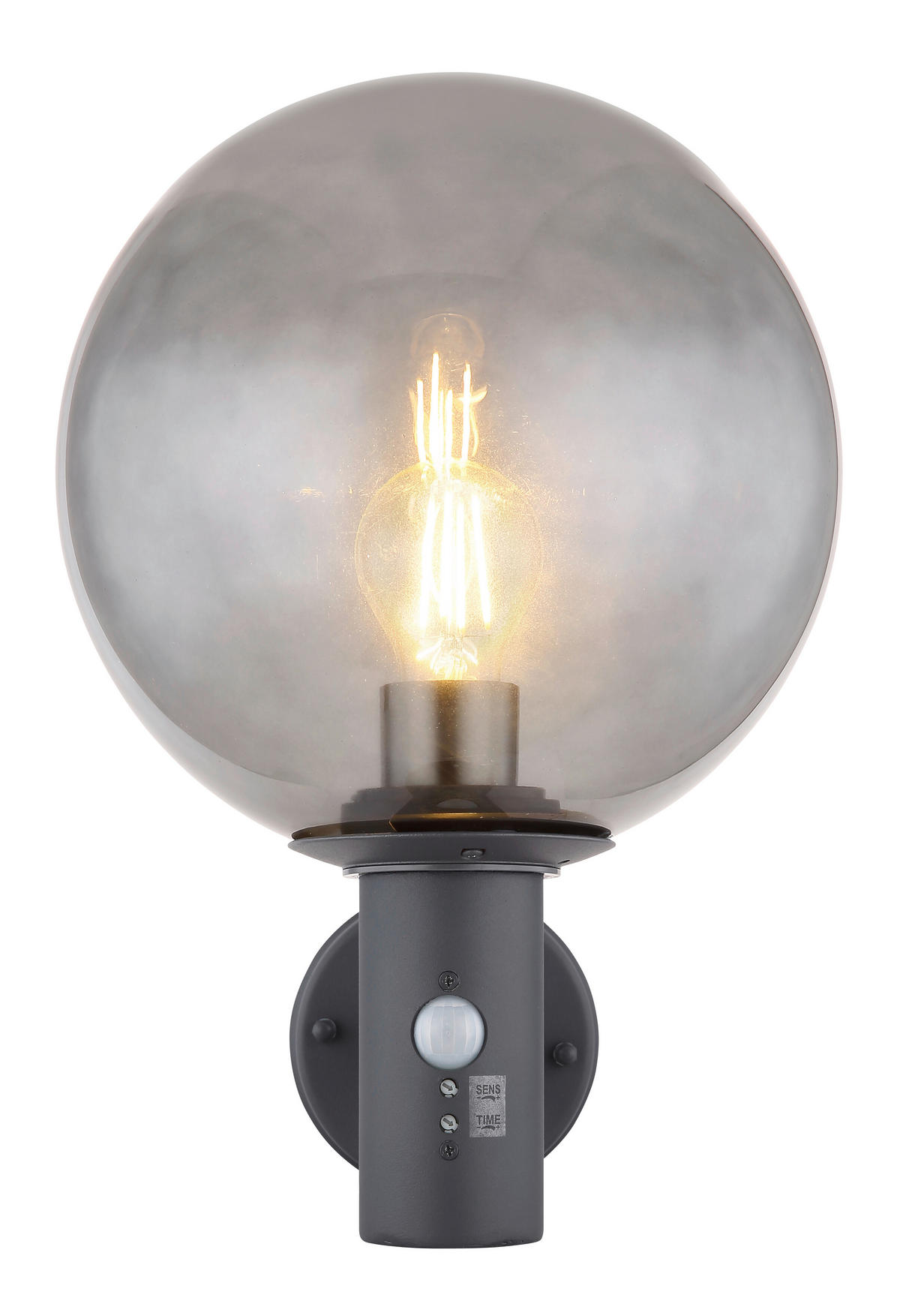 AUßENLEUCHTE 25/37 cm   - Anthrazit, Basics, Glas/Metall (25/37cm) - Globo