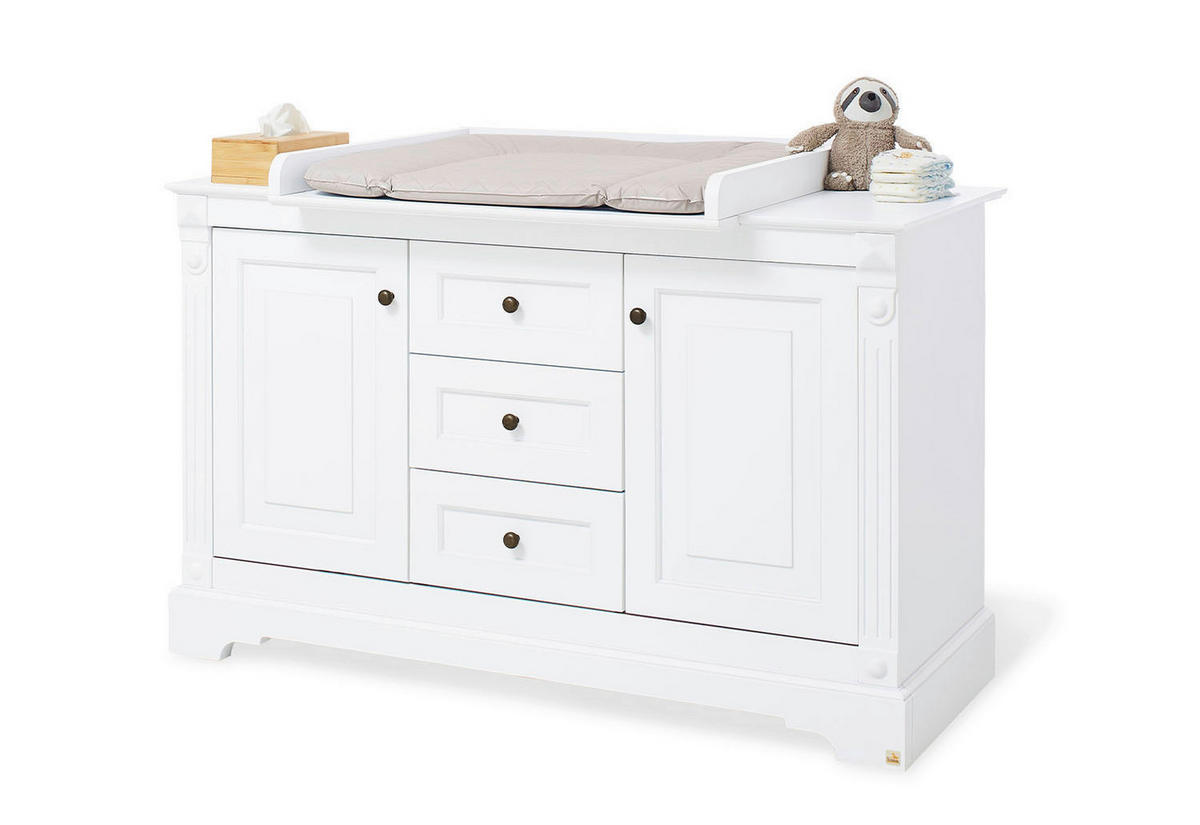 BABYZIMMER PINOLINO EMILIA  - Weiß, ROMANTIK / LANDHAUS, Holzwerkstoff - Pinolino