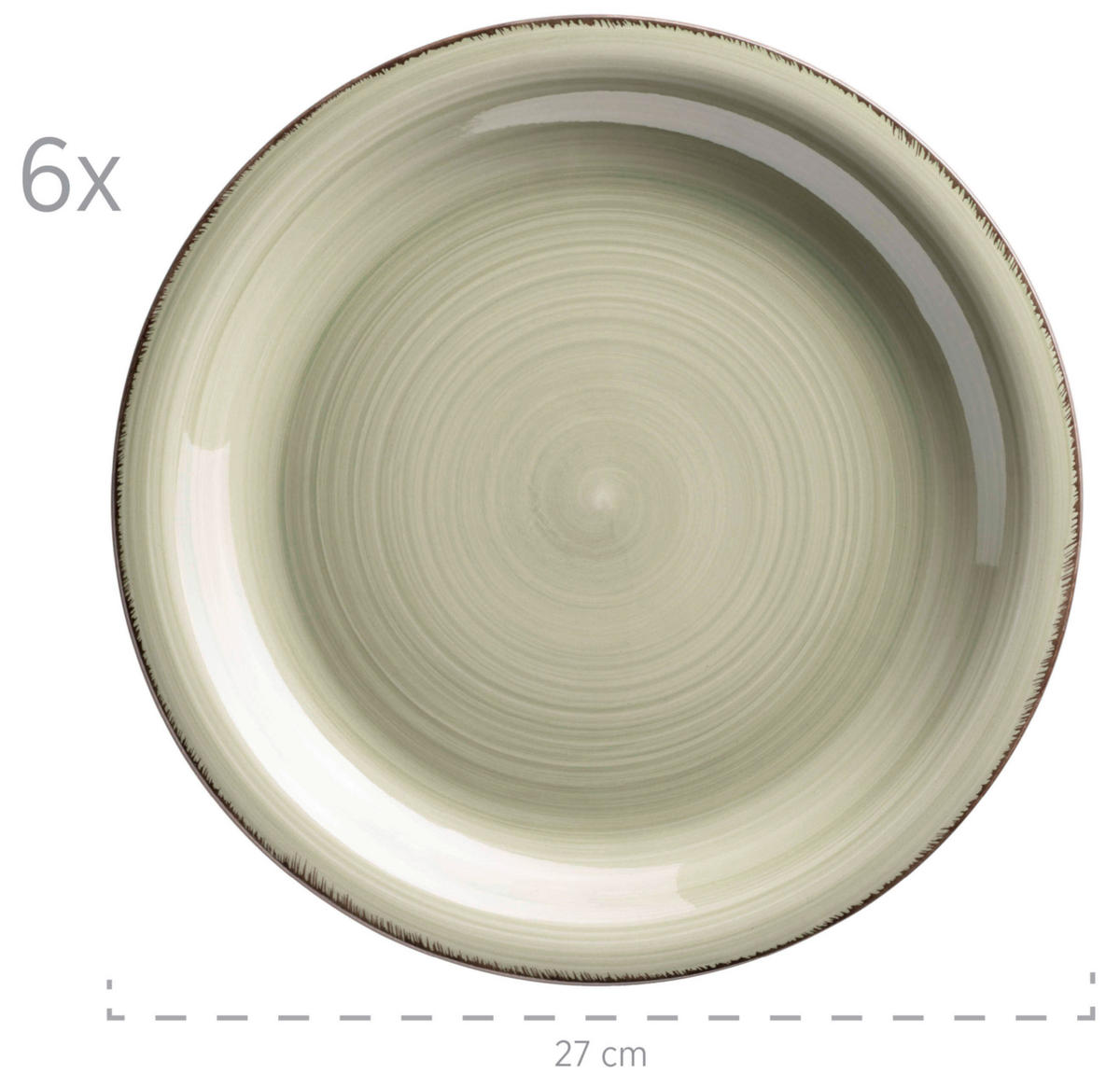 SPEISETELLERSET Olivgrün 27/3 cm LUMACA  - Olivgrün, Basics, Keramik (27/3cm) - Mäser