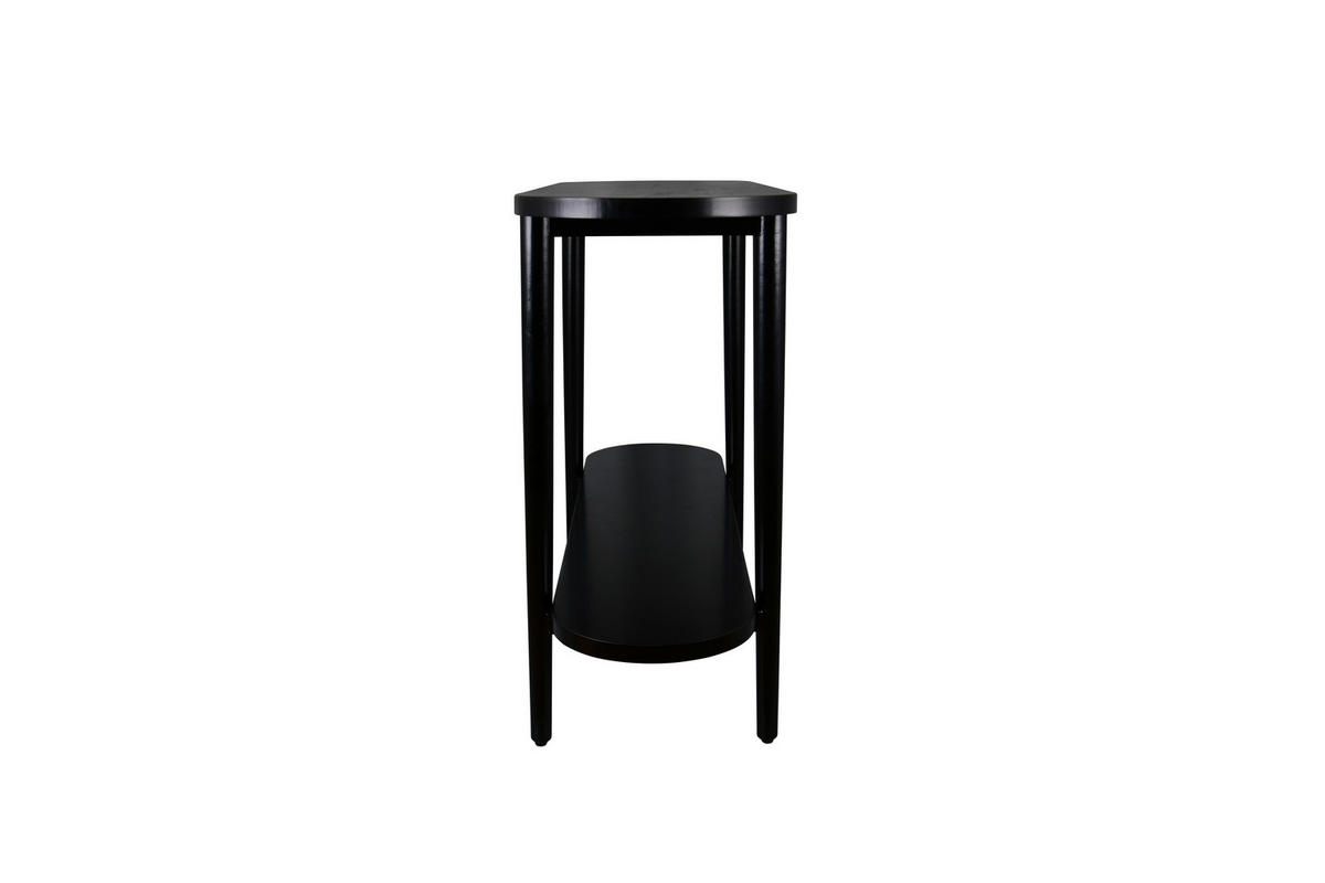 KONSOLENTISCH Mangoholz massiv Schwarz  - Schwarz, MODERN, Holz (110/35/75cm) - Milino