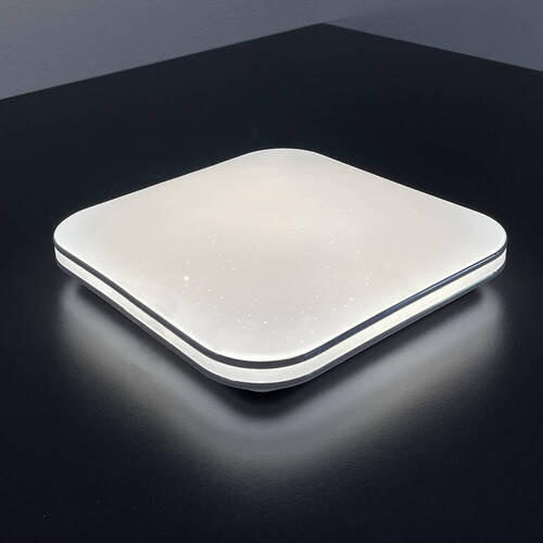 STROPNÍ LED SVÍTIDLO, 34/34 cm  - bílá/barvy chromu, Konvenční, sklo (34/34cm) - Fischer & Honsel