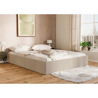 POLSTERBETT Bettkasten, Lattenrost 160/200 cm  in Cappuccino  - Schwarz/Cappuccino, Design, Holz/Textil (160/200cm) - Boxxx