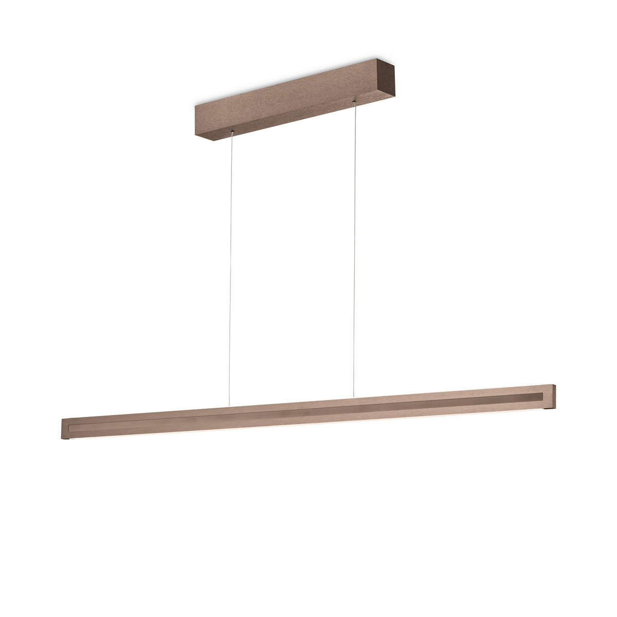 LED-HÄNGELEUCHTE Aera 118/180/4,5 cm  - Bronzefarben, Design, Metall (118/180/4,5cm) - Grossmann