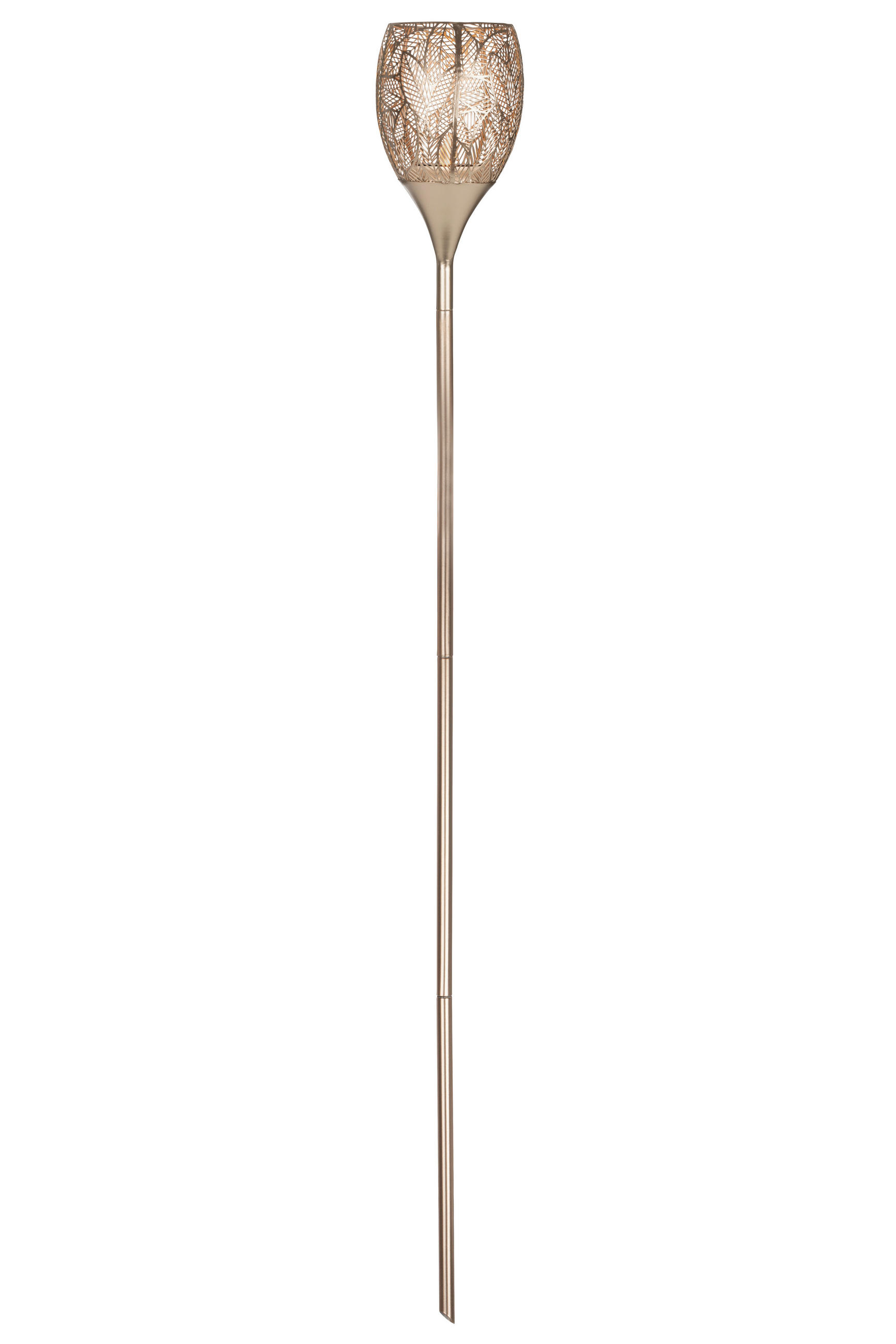 SOLÁRNE SVIETIDLO, 12,5/110 cm - biela/šampanská, Lifestyle, kov/plast (12,5/110cm) - Ambia Garden