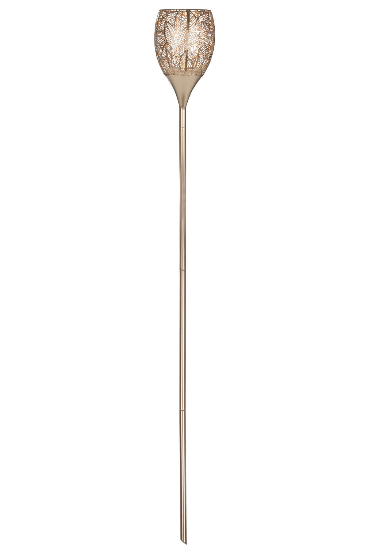 SOLÁRNE SVIETIDLO, 12,5/110 cm - biela/šampanská, Lifestyle, kov/plast (12,5/110cm) - Ambia Garden