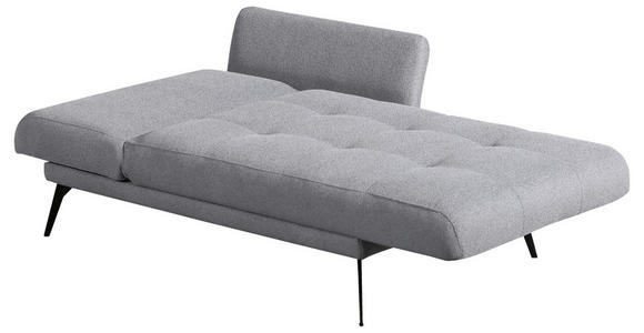 RÉCAMIERE Amira in Grau  - Schwarz/Grau, KONVENTIONELL, Textil/Metall (200/85/106cm) - Novel