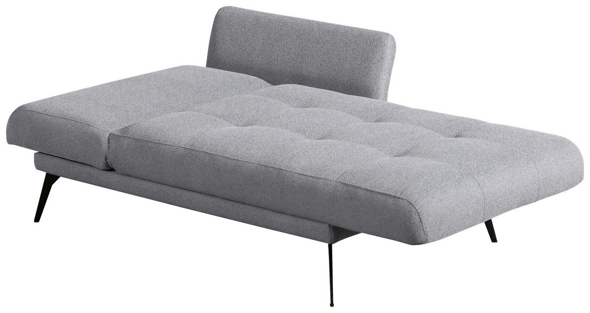 RÉCAMIERE in Grau  - Schwarz/Grau, Konventionell, Textil/Metall (200/85/106cm) - Novel