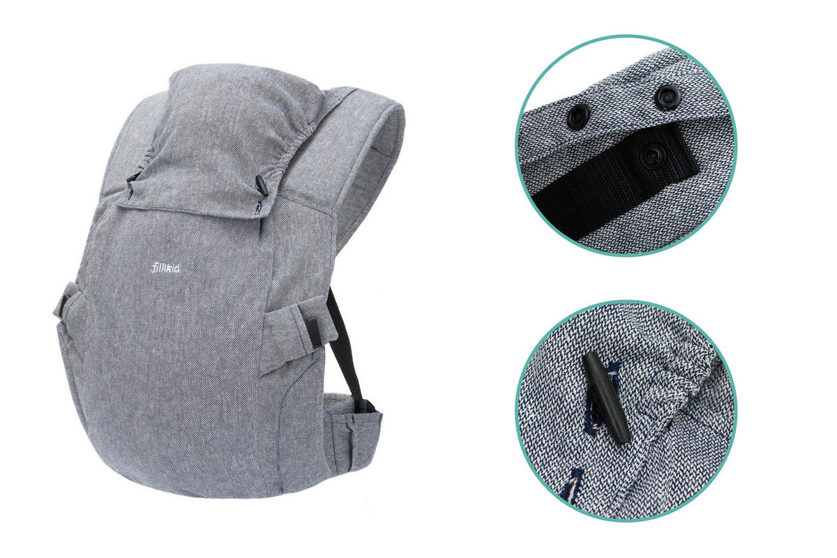 BABYTRAGE Natural  - Grau, Basics, Textil (37/34cm) - Fillikid