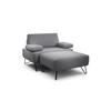SESSELSET in Chenille Anthrazit  - Anthrazit/Schwarz, Design, Textil/Metall (114-142/85/86-94cm) - SENSOO