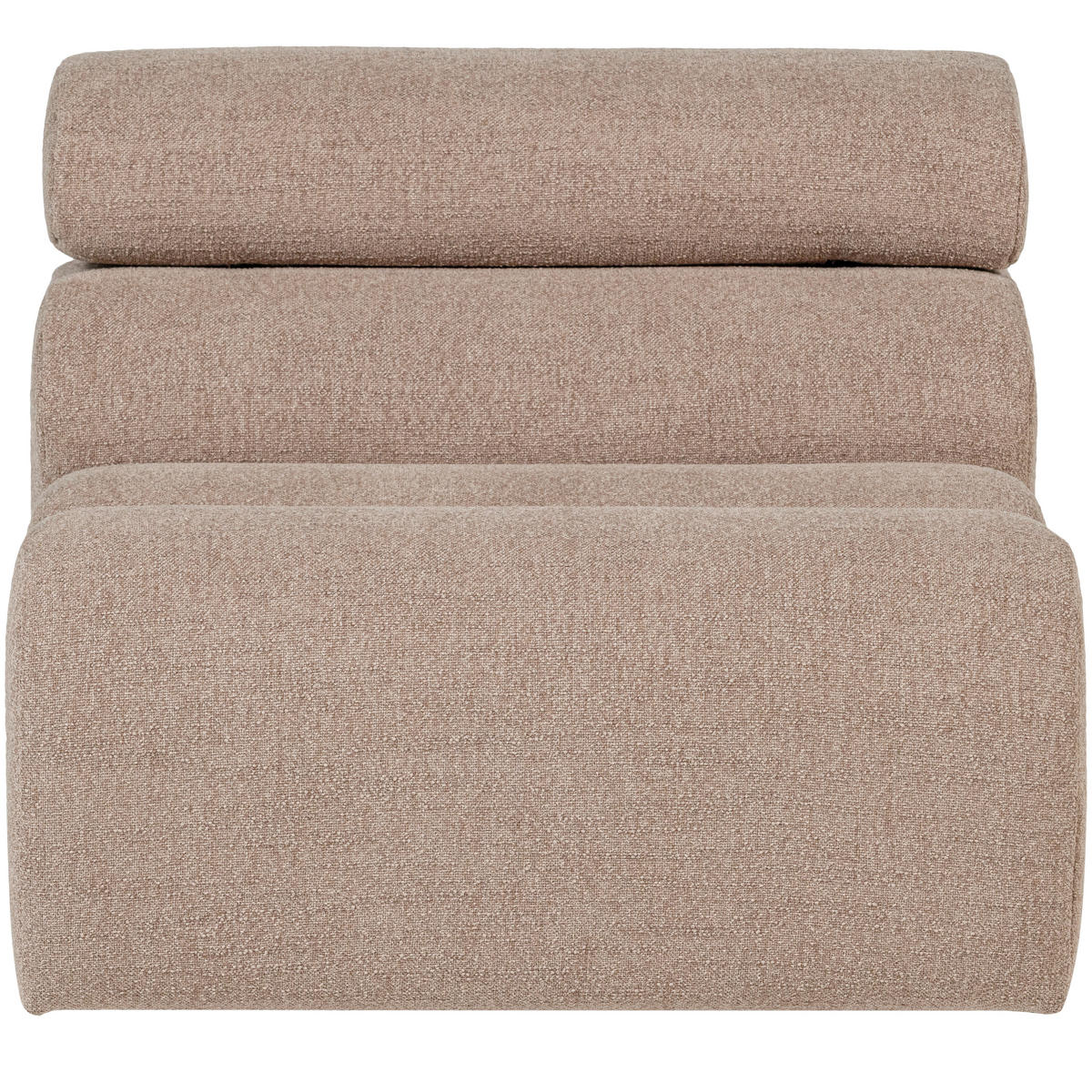SOFAELEMENT Novi in Bouclé Taupe  - Taupe/Schwarz, Design, Kunststoff/Textil (82/86/113cm) - Livetastic