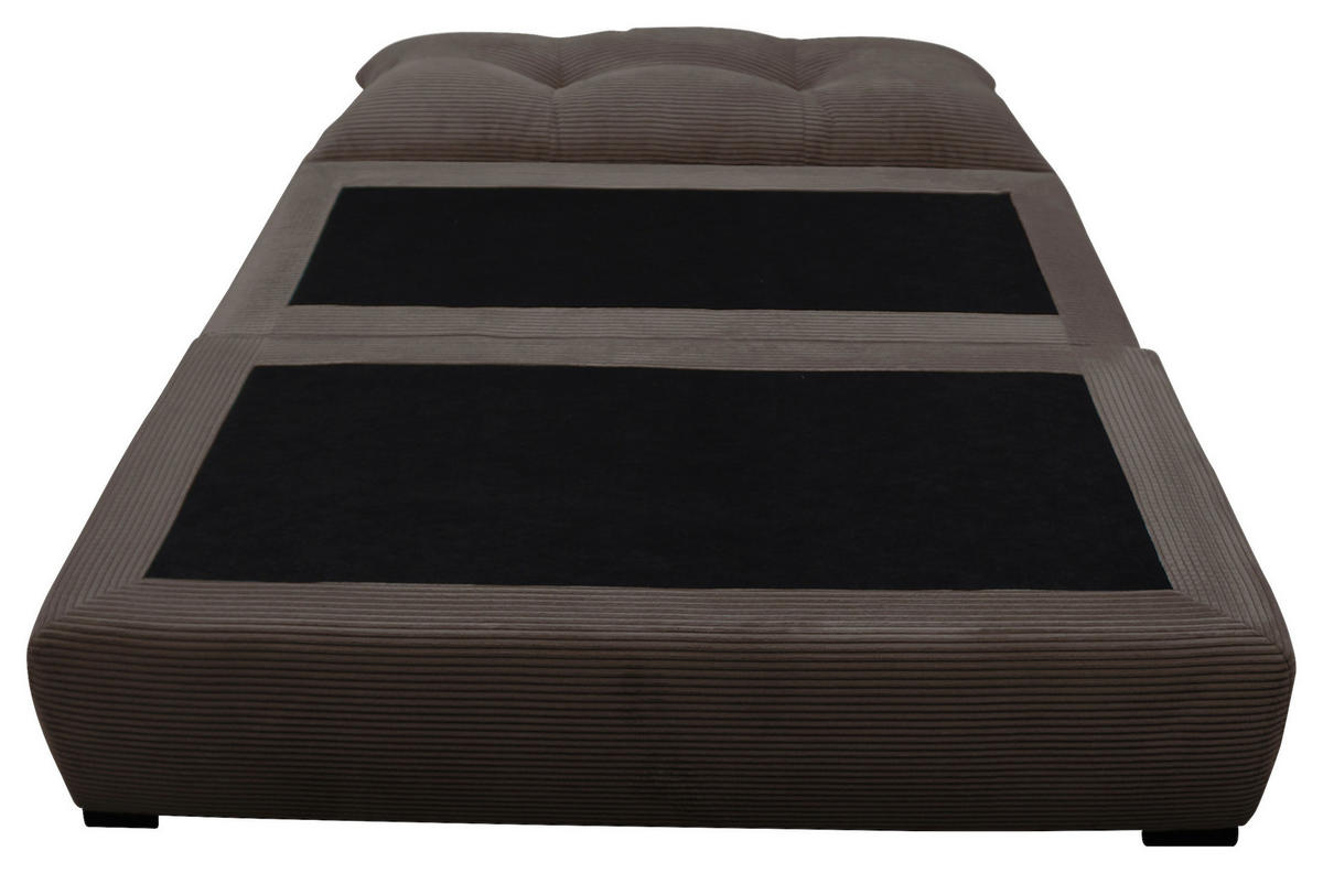SCHLAFSOFA  in Cord Braun  - Schwarz/Braun, Design, Kunststoff/Textil (154/93/85cm) - MID.YOU