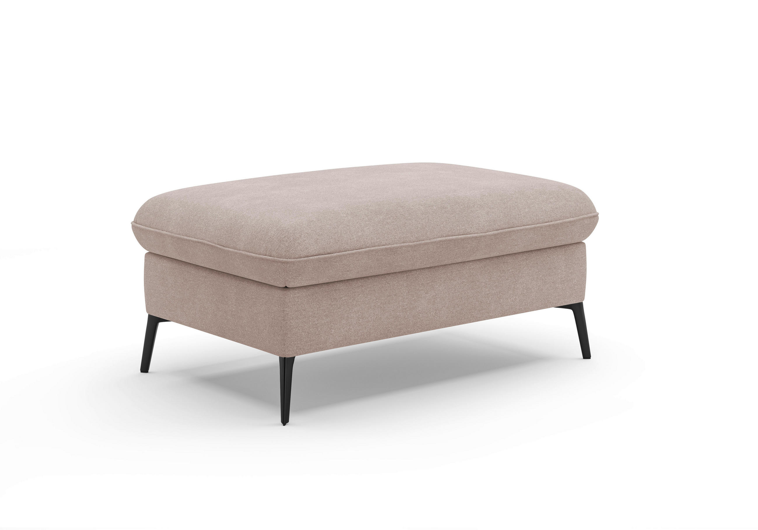 HOCKER in Textil Greige  - Greige/Creme, Konventionell, Textil/Metall (104/47/69cm) - Sit & More