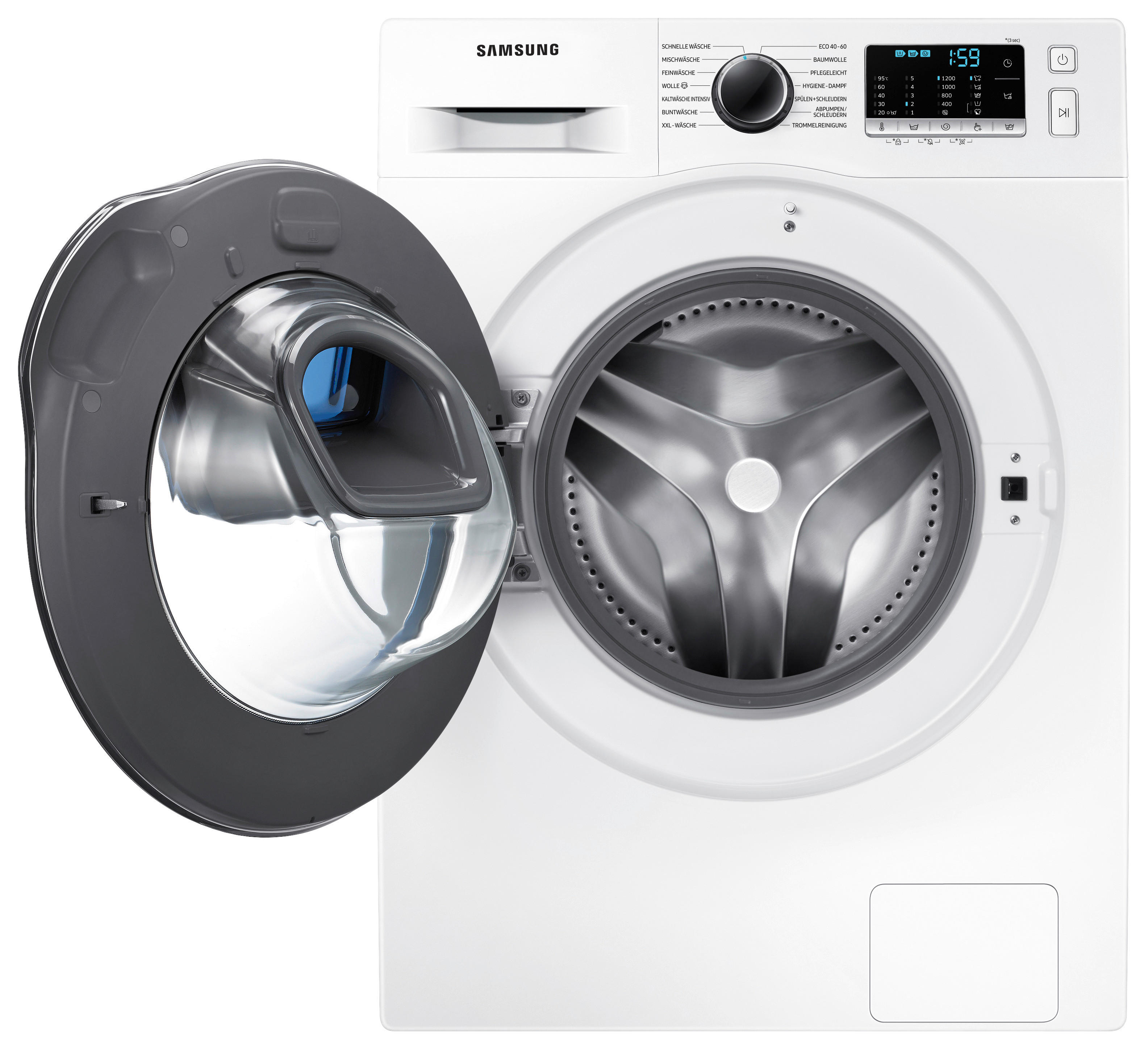 WASCHMASCHINE WW8NK52K0VW/EG   - Weiß, Basics, Kunststoff/Metall (60/85/46cm) - Samsung