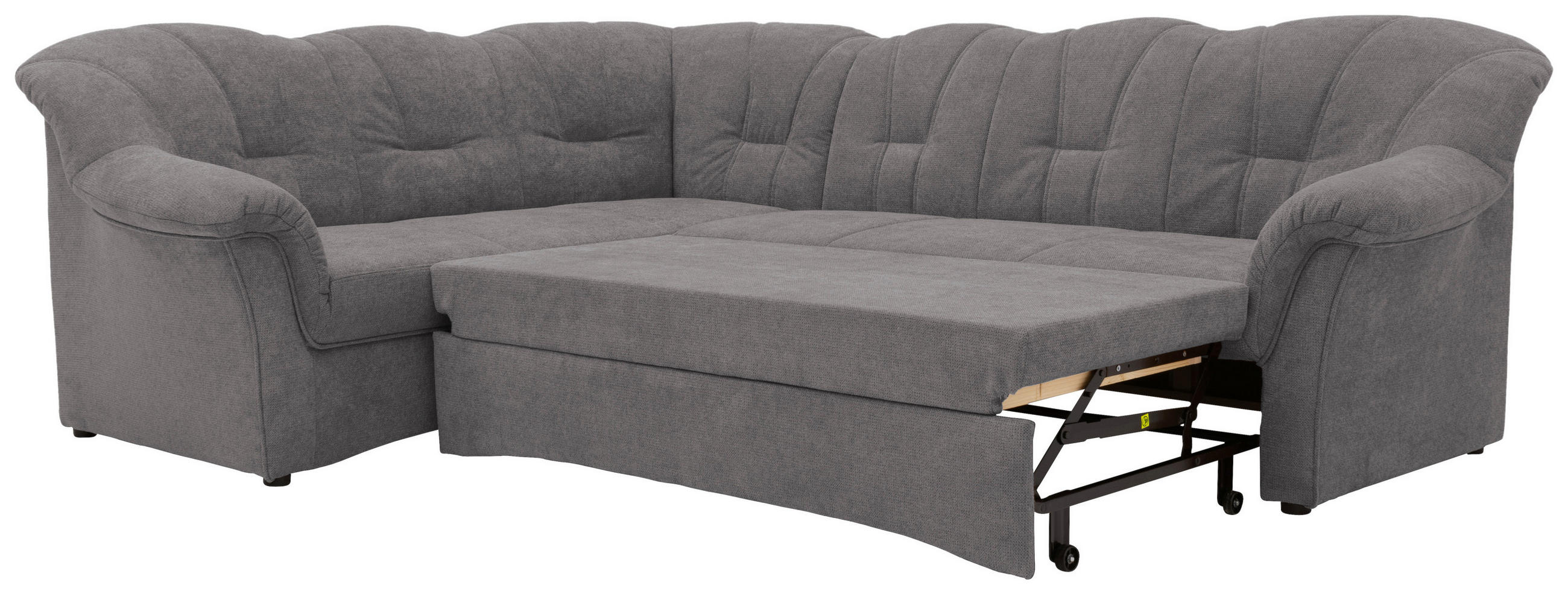 ECKSCHLAFSOFA Dunkelgrau Mikrofaser  - Dunkelgrau/Schwarz, KONVENTIONELL, Kunststoff/Textil (192/243cm) - MID.YOU