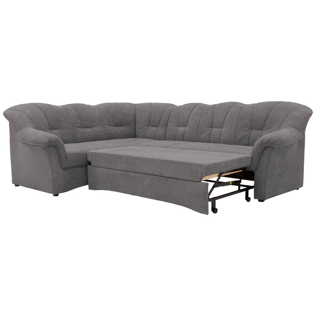 Thumbnail - Mid.you Eckschlafsofa, Dunkelgrau, Textil, Uni, 5-Sitzer, 243x192 cm, Made in EU, FSC Mix, Schlafen auf Sitzhöhe, Rücken...