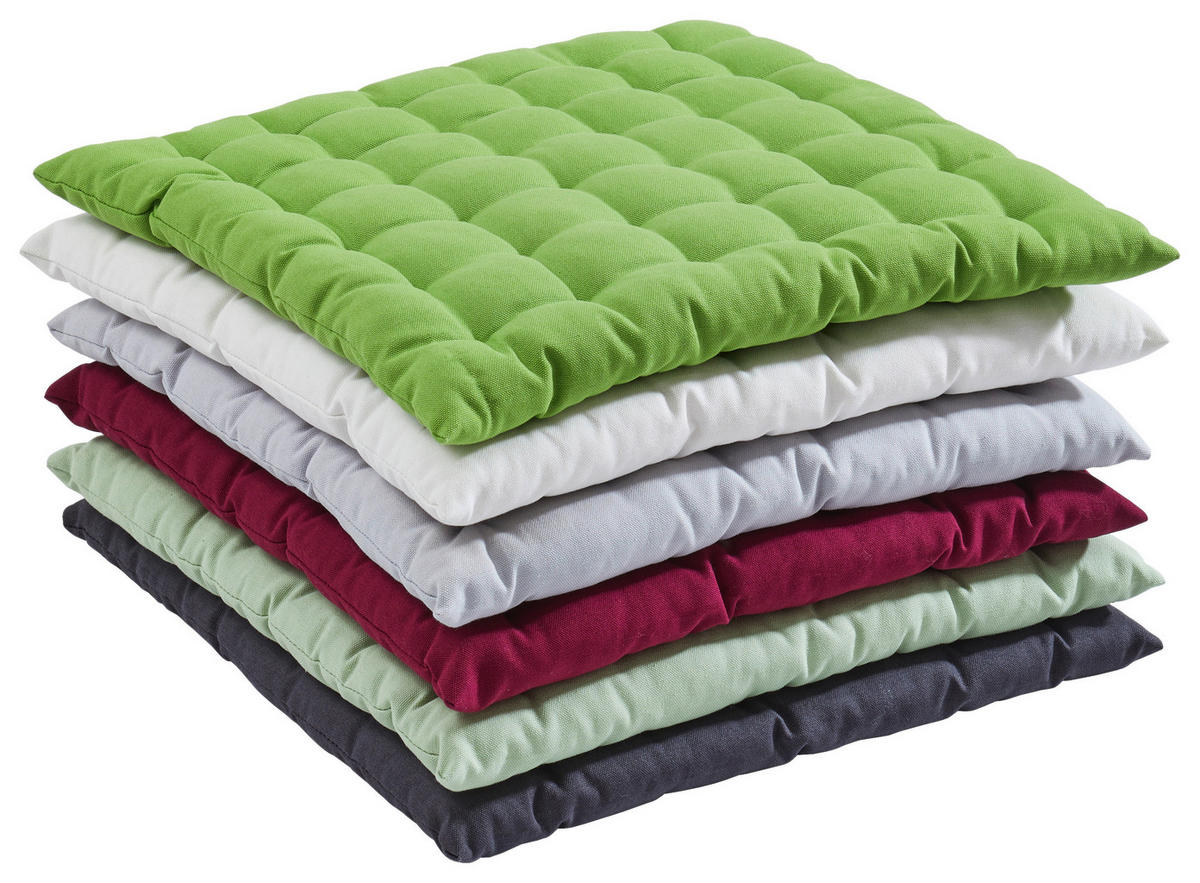 SITZKISSEN 38/38/4 cm    - Anthrazit, Basics, Textil (38/38/4cm) - Bio:Vio