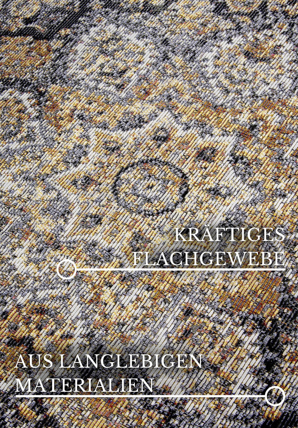 OUTDOORTEPPICH  für Terrasse und Balkon 200/285 cm Kollektion 1767 Anthrazit, Goldfarben  - Anthrazit/Goldfarben, Design, Kunststoff (200/285cm) - Villeroy & Boch