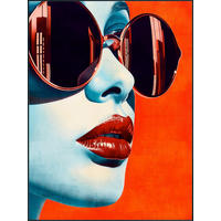 ÖLGEMÄLDE 90/120 cm  - Rot/Schwarz, Trend, Holz/Kunststoff (90/120cm) - Monee