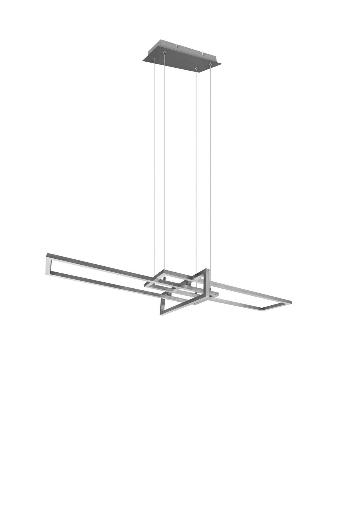 LED-HÄNGELEUCHTE 110/40/150 cm    - Nickelfarben, Design, Metall (110/40/150cm) - Trio Leuchten