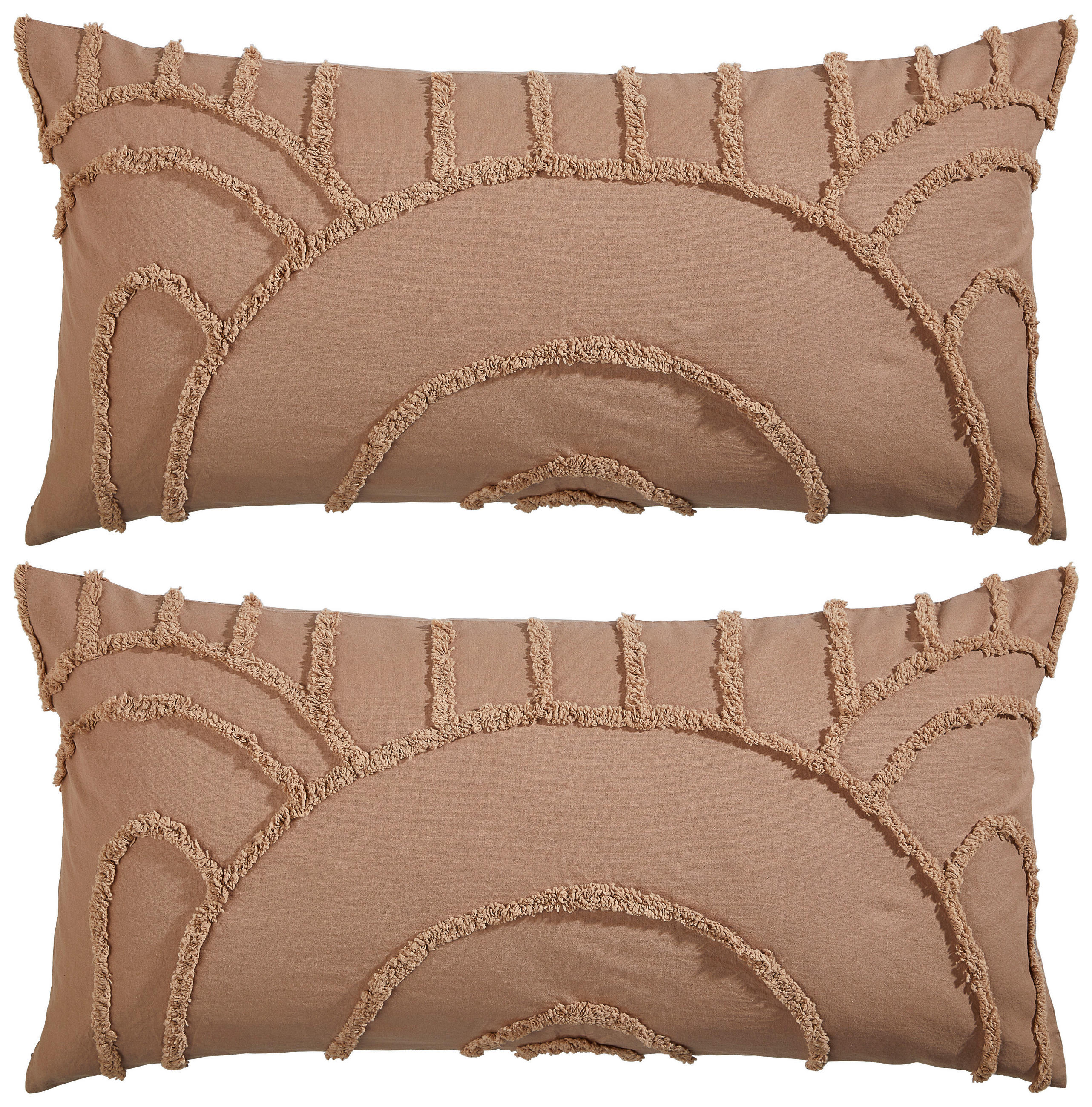 KISSENHÜLLEN-SET Noyona 40/80 cm  - Hellbraun, Trend, Textil (40/80cm) - Ambiente