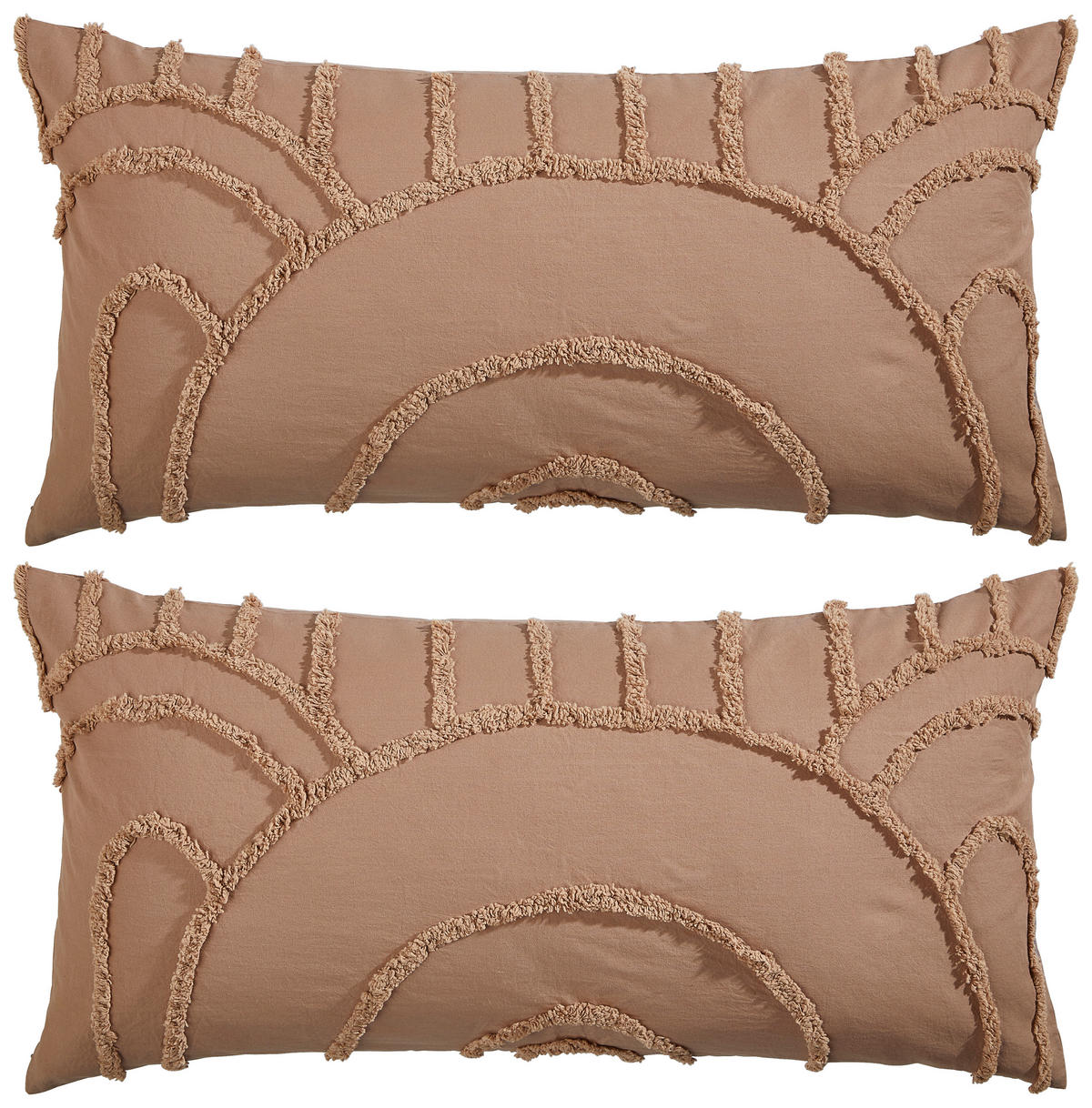 KISSENHÜLLEN-SET Noyona 40/80 cm  - Hellbraun, Trend, Textil (40/80cm) - Ambiente