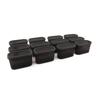 VORRATSDOSENSET 12-teilig  - Klar/Anthrazit, Basics, Kunststoff (8/16/11cm) - P & B