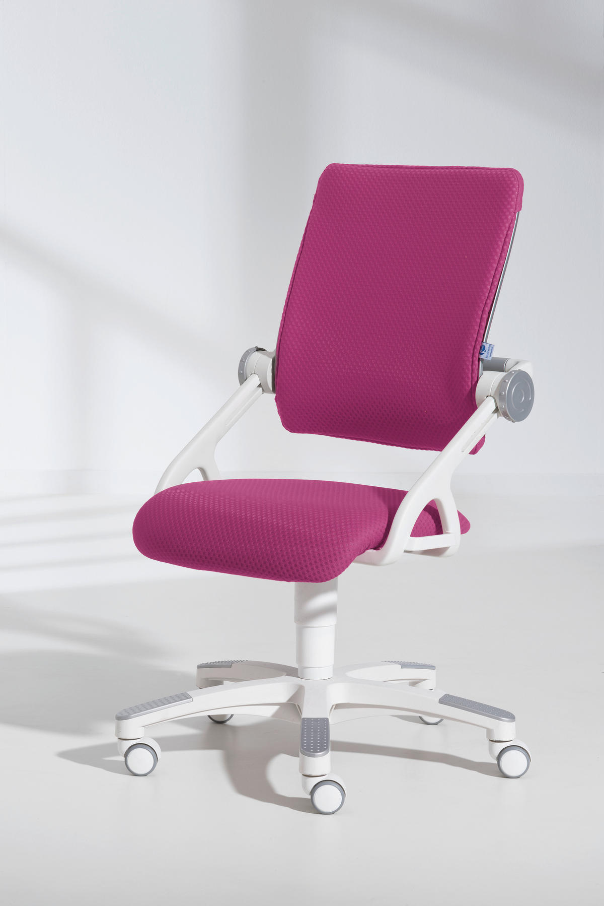 JUGENDDREHSTUHL  in Netz Weiß, Brombeere  - Brombeere/Silberfarben, Basics, Kunststoff/Textil (54/85-97/53cm) - Paidi