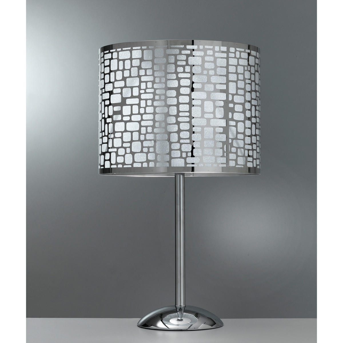 TISCHLEUCHTE 30/30/53 cm   - Chromfarben/Dunkelgrau, Basics, Kunststoff/Metall (30/30/53cm)