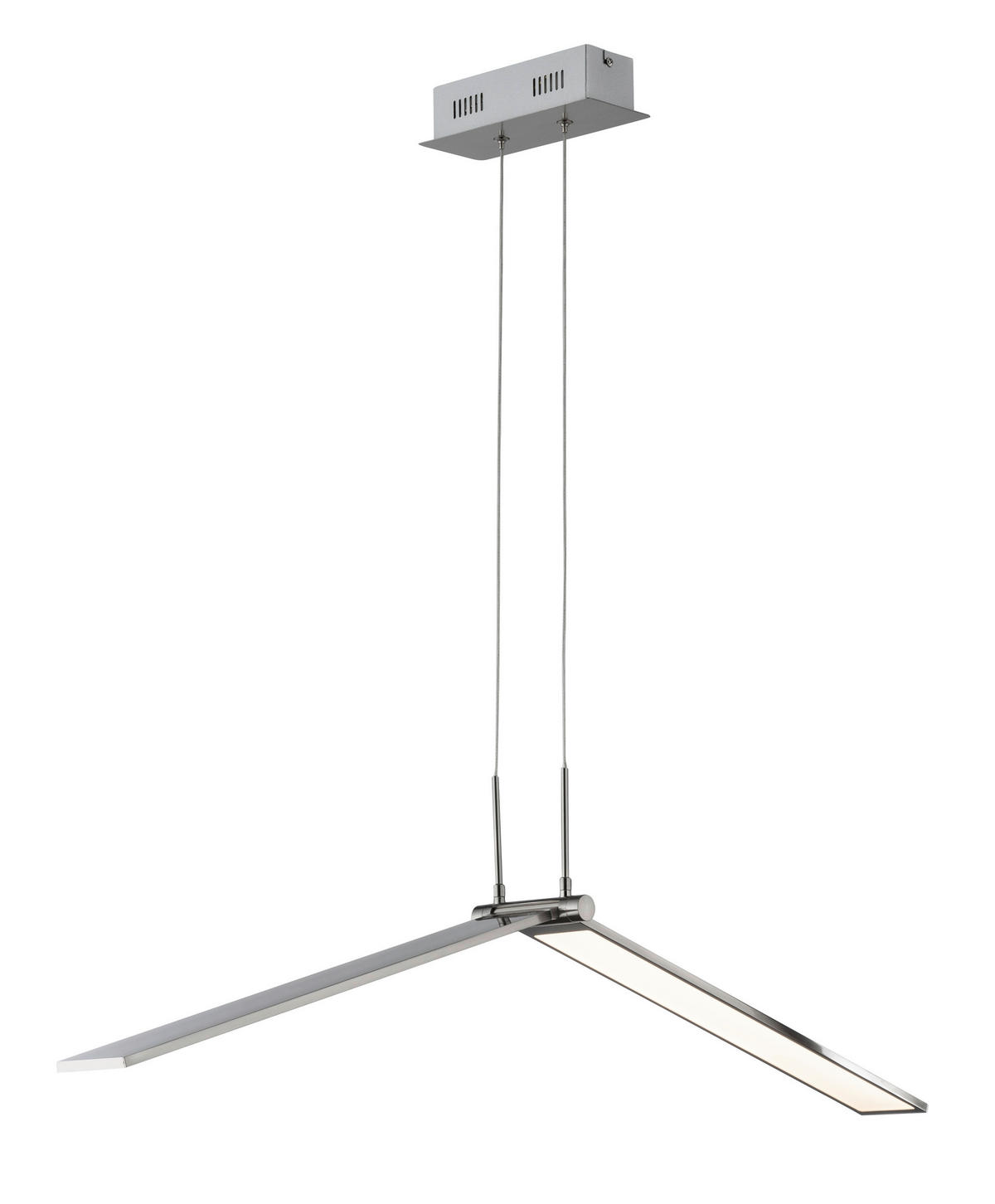 LED-HÄNGLAMPA 100/20/150 cm  - nickelfärgad, Design, metall (100/20/150cm) - Globo