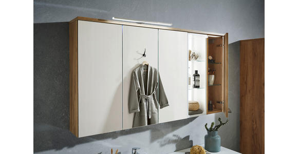 BADEZIMMER in 145 cm - Eichefarben/Weiß, Basics, Glas/Holzwerkstoff (145cm) - Dieter Knoll