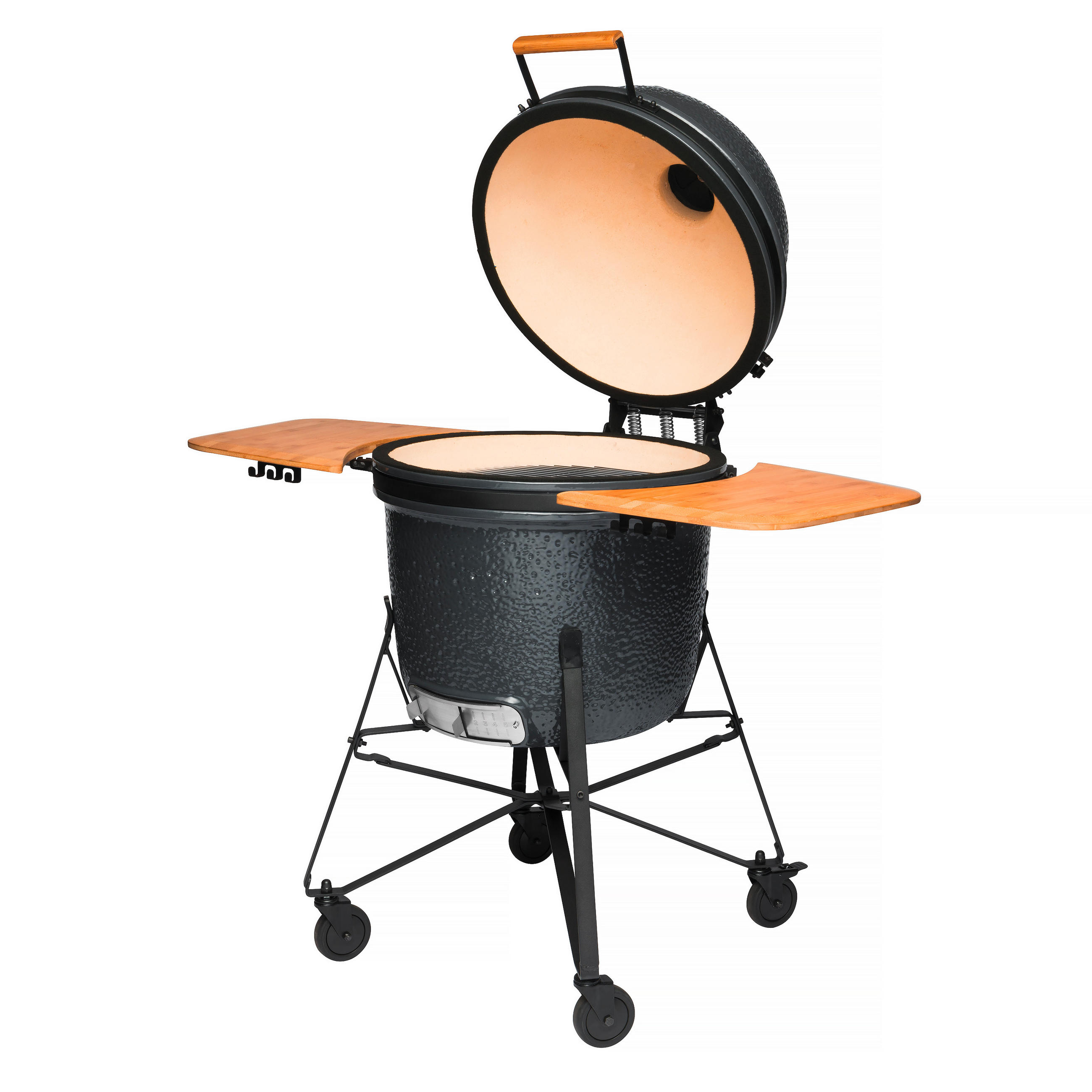 ŽAR NA OGLJE  KAMADO - temno siva, Trendi, kamen/kovina (135/120/85cm) - BergHOFF