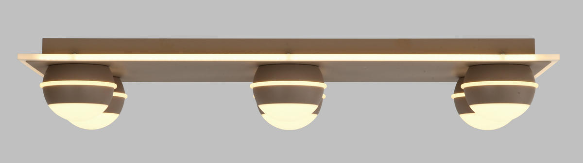 LED-DECKENLEUCHTE Biarritz 74/32/12,5 cm  - Sandfarben, Design, Kunststoff/Metall (74/32/12,5cm)