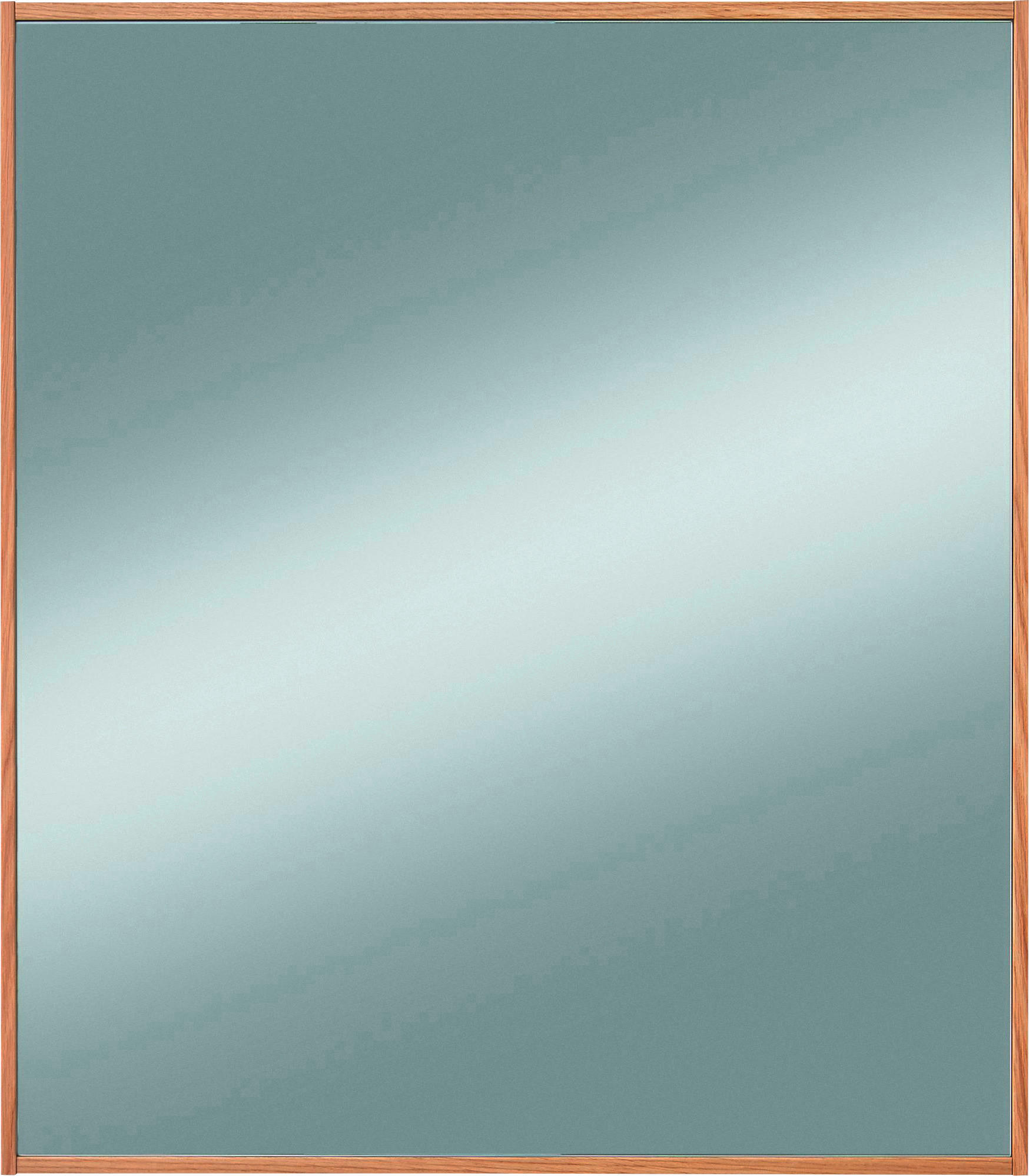 WANDSPIEGEL 84/82/1,5 cm - Eiche Bianco/Eichefarben, Design, Glas/Holz (84/82/1,5cm)
