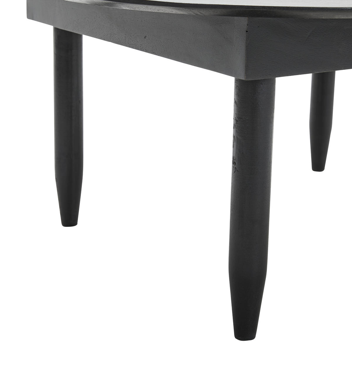 COUCHTISCH Mangoholz vollmassiv oval Multicolor  - Multicolor/Schwarz, Design, Holz (110/45/100cm) - Livetastic