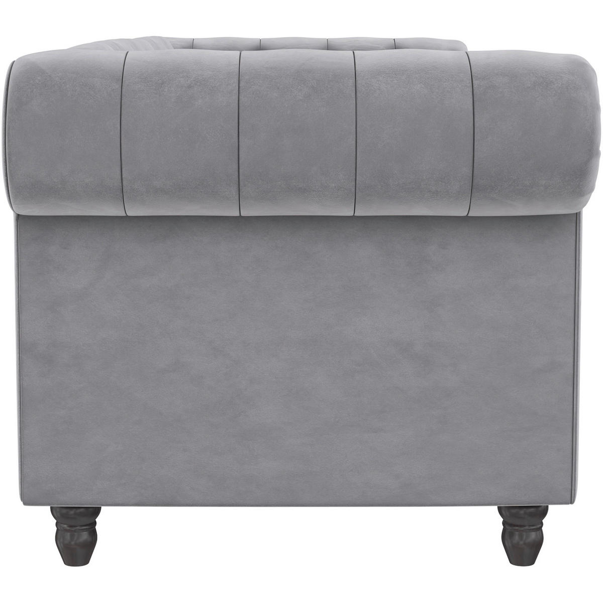 SCHLAFSOFA FIRENZE in Velours Hellgrau Vintage, Skandinavisch, Modern  - Hellgrau/Schwarz, Basics, Holz/Textil (236/83/87cm) - Livetastic
