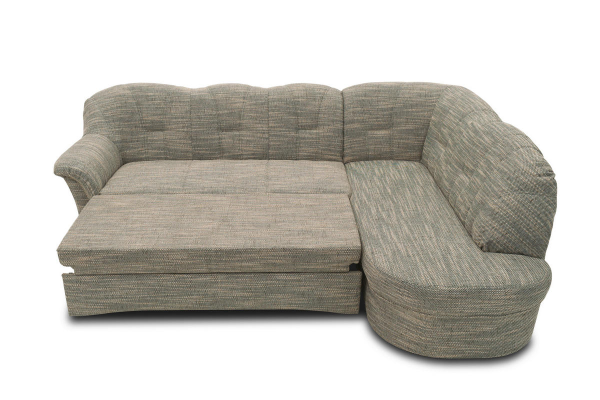 ECKSOFA Grau, Weiß Webstoff  - Schwarz/Weiß, KONVENTIONELL, Kunststoff/Textil (243/180cm) - MID.YOU