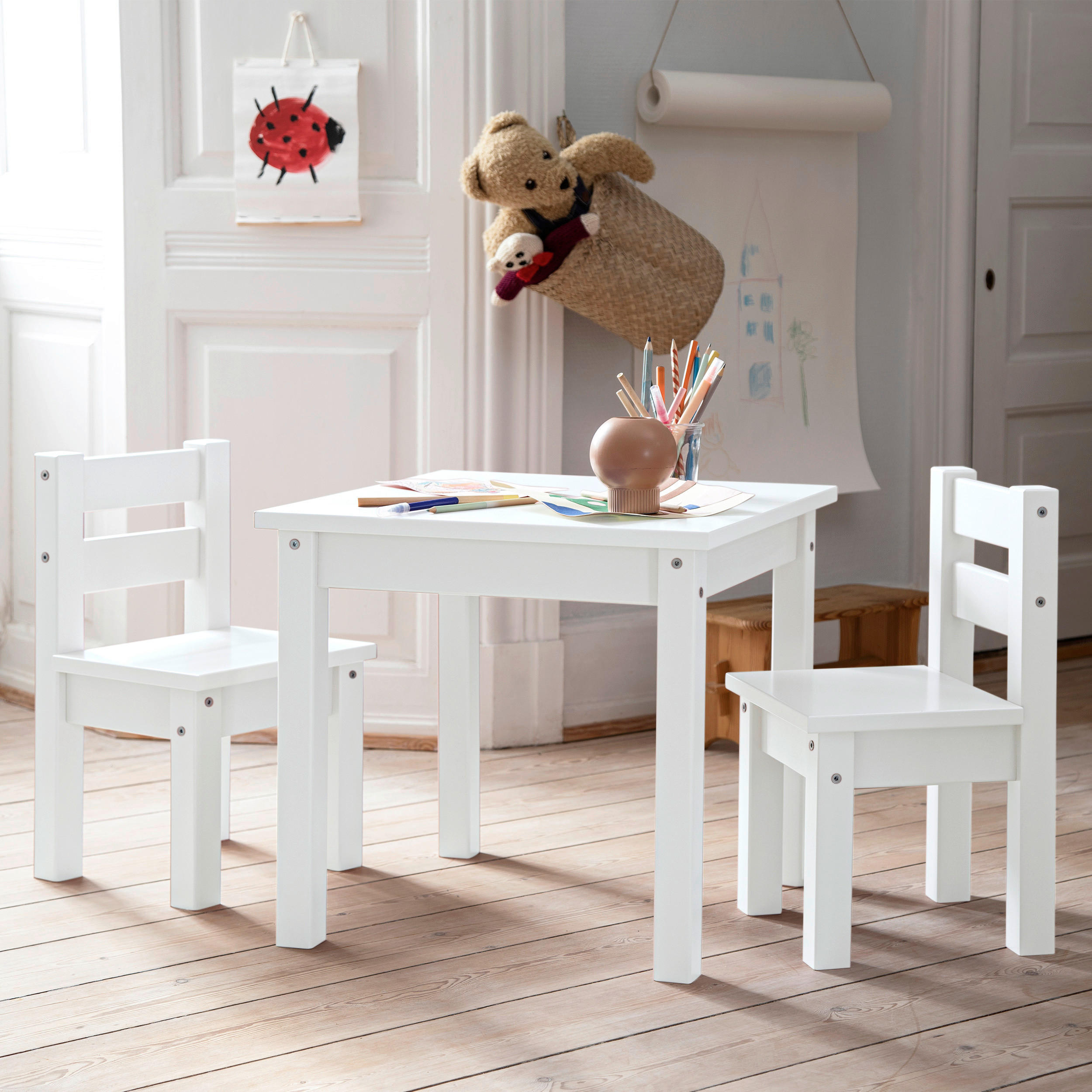 KINDERSITZGRUPPE Weiß  - Weiß, MODERN, Holz - MID.YOU