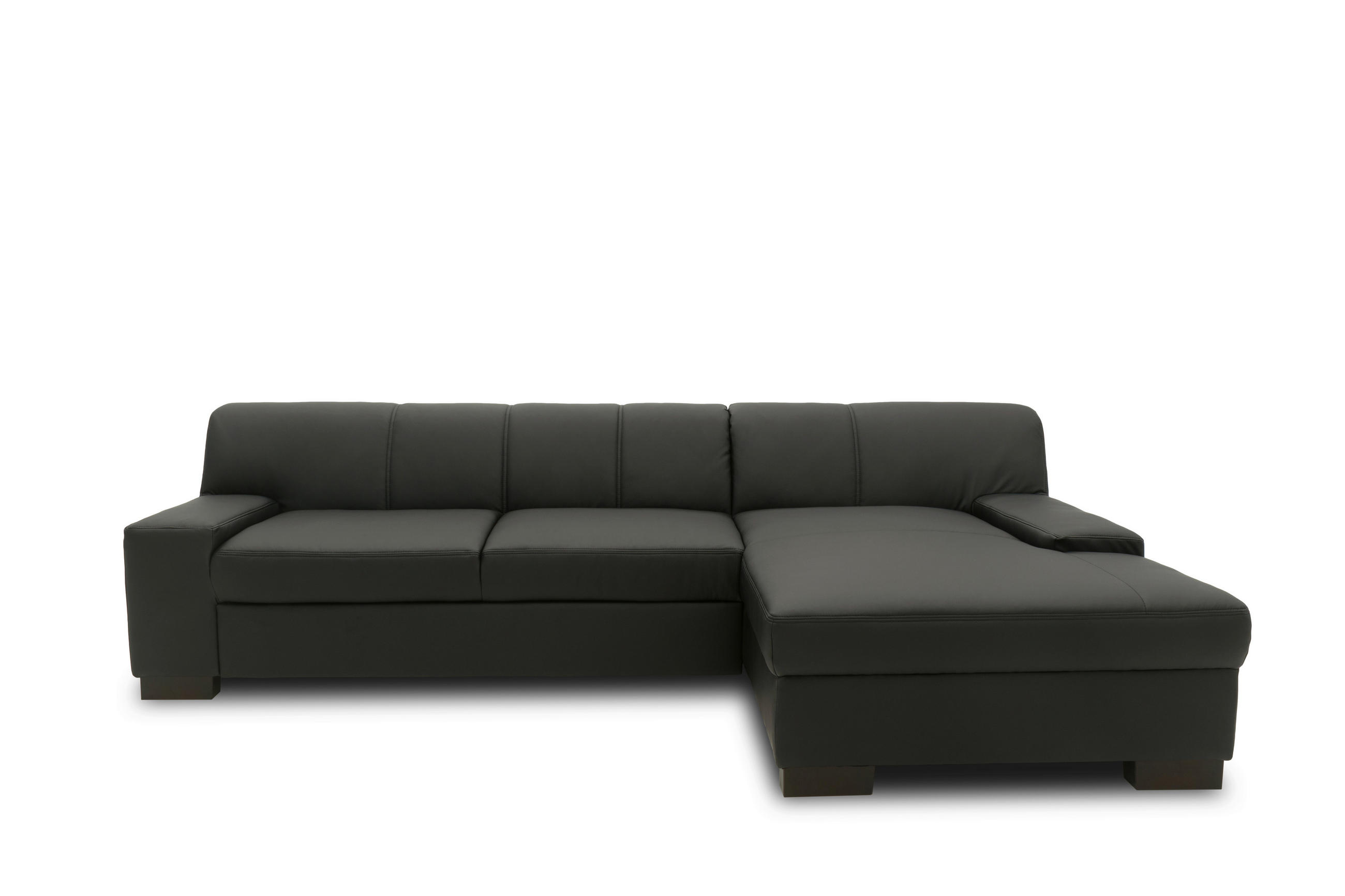 Ecksofa Mit Schlaffunktion Norma Schwarz Lederlook