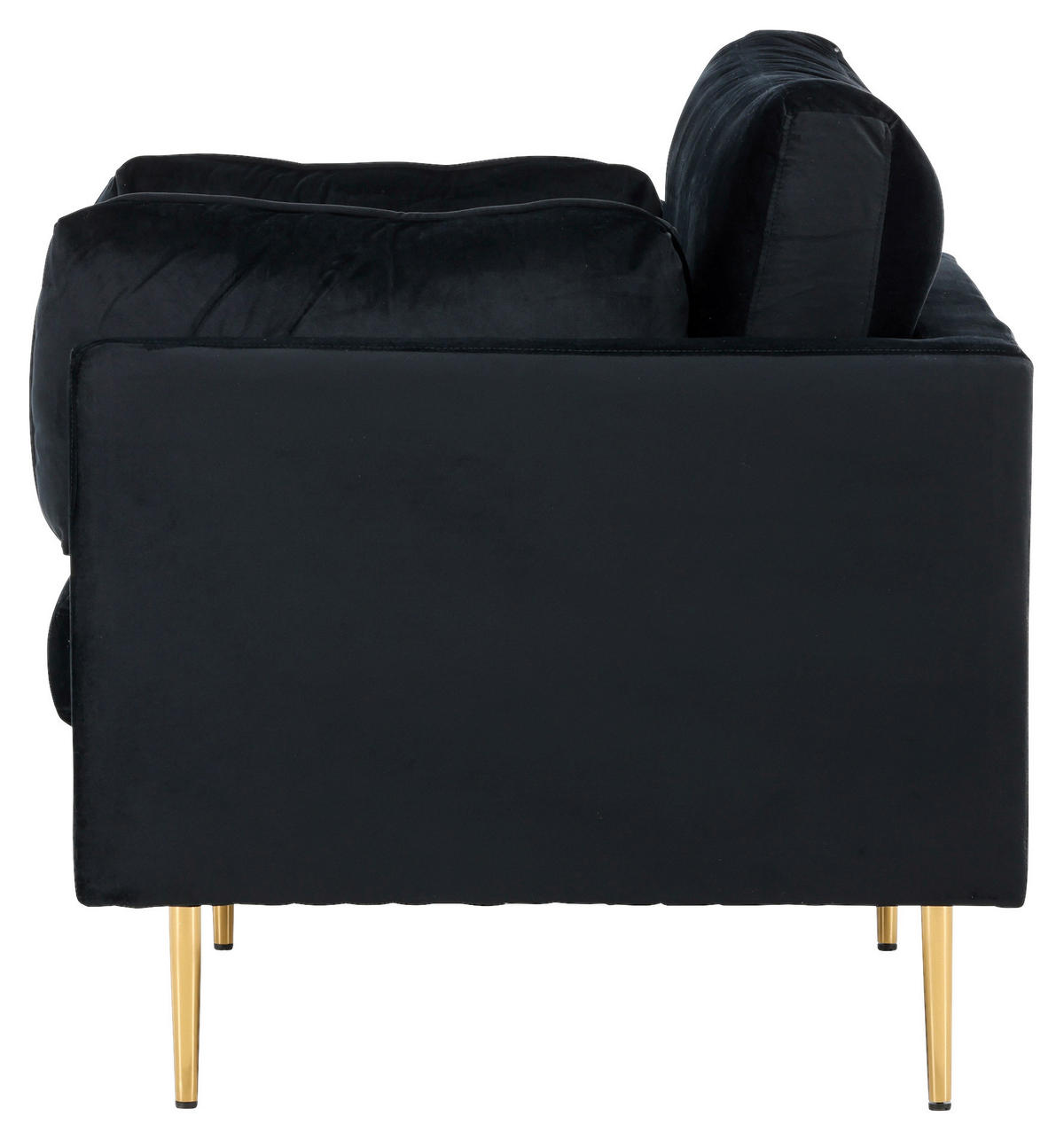 FÅTÖLJ i metall, textil svart, ljusbrun  - ljusbrun/svart, Design, metall/textil (110/84/86cm) - Livetastic