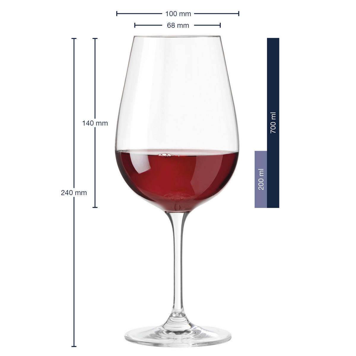 GLÄSERSET Tivoli 6-teilig  - Transparent, KONVENTIONELL, Glas (700ml) - Leonardo