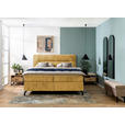 BOXSPRINGBETT 180/200 cm,  in Currygelb, Topper, H4 + H4 = sehr fest  - Currygelb/Schwarz, Design, Textil/Metall (180/200cm) - Esposa